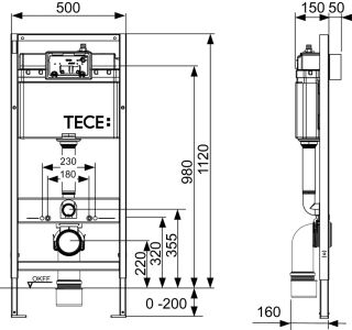 Система инсталляции для унитазов TECE Base K440407 с кнопкой смыва (заменён артикулом K447407)